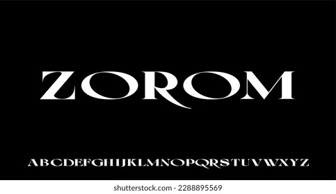 ZOROM. the luxury and elegant font glamour style