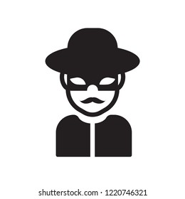 Zorro face icon. Trendy Zorro face logo concept on white background from People collection. Suitable for use on web apps, mobile apps and print media.