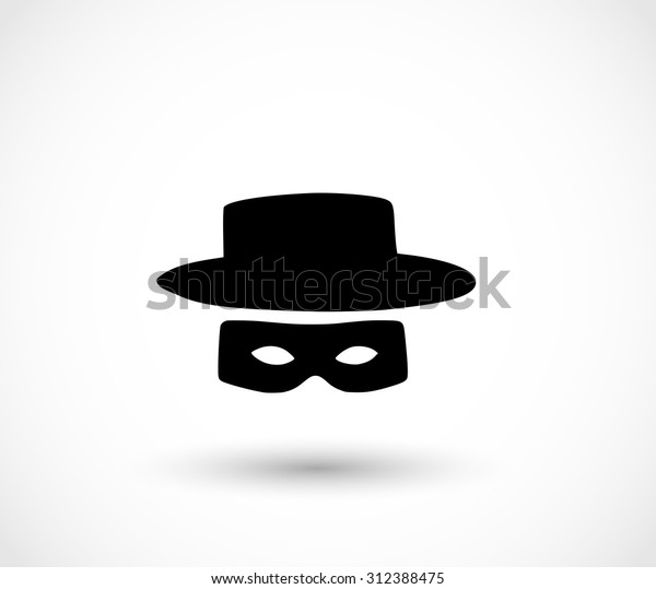 Zorro Mask Icon Vector Stock Vector (Royalty Free) 312388475