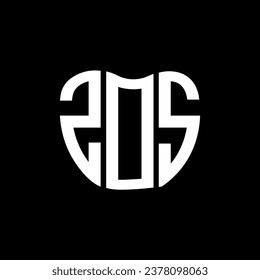 ZOS letter logo creative design. ZOS unique design.
