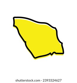 The Zou state map illustration of Benin country.