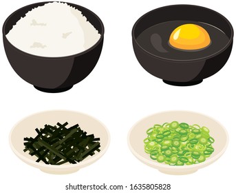 Zousui set : Japanese  risotto soup set.