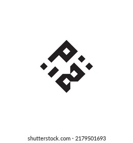 Logotipo de concepto geométrico abstracto ZP en diseño profesional de alta calidad que será mejor para el estilo de la calle