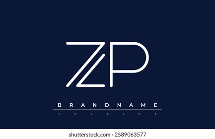 ZP Abstract letter logo. This logo icon incorporate with abstract shape in the creative way