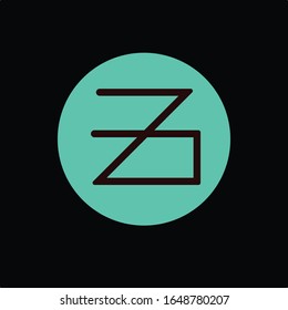 Línea de logotipo azul ZP elegante