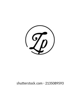 ZP circle feminine concept initial logo best for beauty and fashion