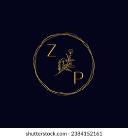 ZP elegant wedding initial logo in high quality professional design that will print well across any print media