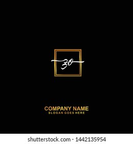 ZP Initial handwriting logo template vector