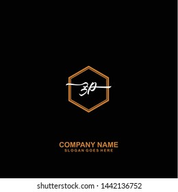 ZP Initial handwriting logo template vector