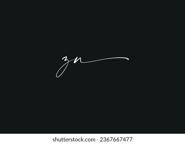 ZP initial letter handwriting logo design and monogram logo
