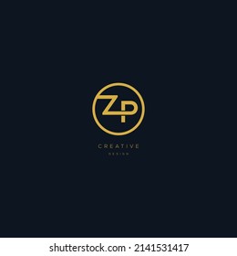 ZP initial letter logo design template
