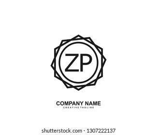ZP initial logo template vector