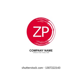 ZP initial logo template vector