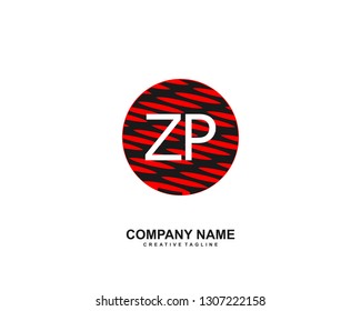 ZP initial logo template vector