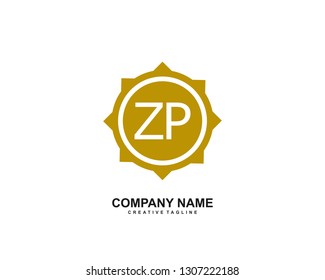 ZP initial logo template vector