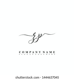 ZP Initial luxury handwriting logo vector