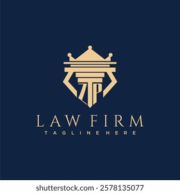 ZP initial monogram logo for lawfirm vector design