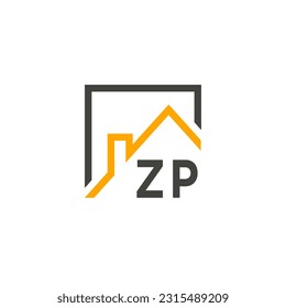 ZP initials homes modern building company logo vector.eps