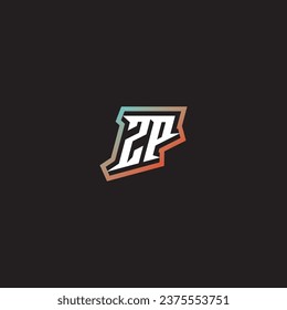 ZP letter combination cool logo esport initial and cool color gradattion ideas