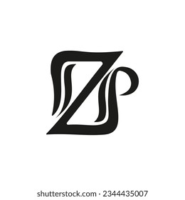 ZP letter initial logo design