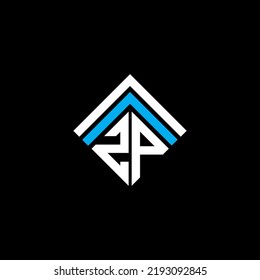 Diseño creativo del logotipo de la letra ZP con gráfico vectorial, logotipo ZP simple y moderno.