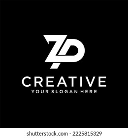 Vector de plantilla de diseño de logotipo de carta ZP