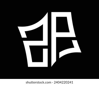 Diseño vectorial del logotipo de la letra ZP.