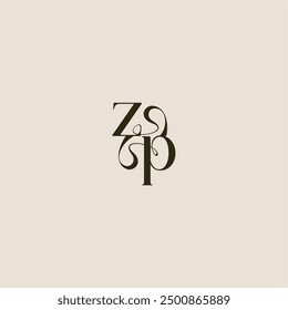 ZP letter luxurious concept elegant wedding dynamic line monogram logo