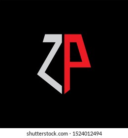 ZP Letter monogram with abstrac concept style design