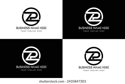 ZP Logo design In a circle