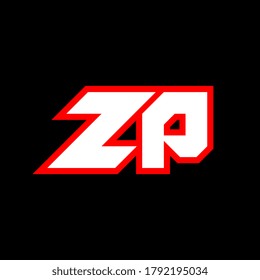ZP logo design, initial ZP letter design with sci-fi style. ZP logo for game, esport, Technology, Digital, Community or Business. Z P sport modern Italic alphabet font. Typography urban style fonts.	
