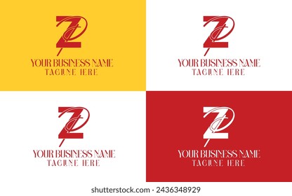 ZP Logo Design. ZP Signature feminine logo for fashion brands