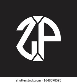 ZP Logo monogram with piece circle ribbon style