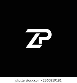 ZP or PZ abstract outstanding professional business awesome artistic branding company different colors illustration logo