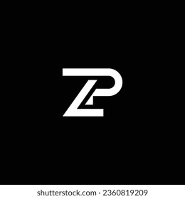ZP or PZ abstract outstanding professional business awesome artistic branding company different colors illustration logo