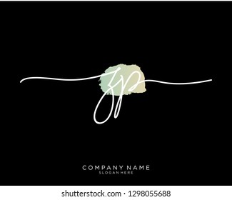 ZP Z P Initial handwriting logo template
