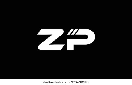  ZP Z, P Letter Type Logo Image, zp Logo Letter Vector Stock 