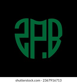 ZPB-Brief-Logo kreatives Design. ZPB einzigartiges Design.
