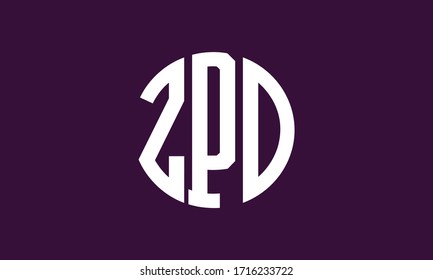 Plantilla de logotipo de marca vectorial de letra monograma abstracta ZPD