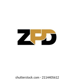 ZPD letter monogram logo design vector