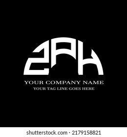 ZPH letter logo creative design with vector graphic