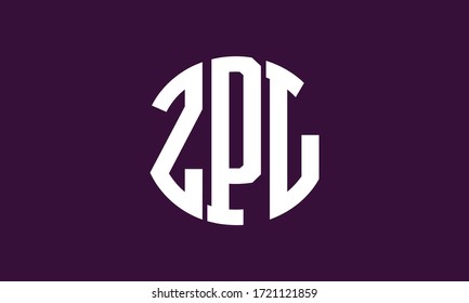 Plantilla de logotipo de marca vectorial de letra monograma abstracta ZPL