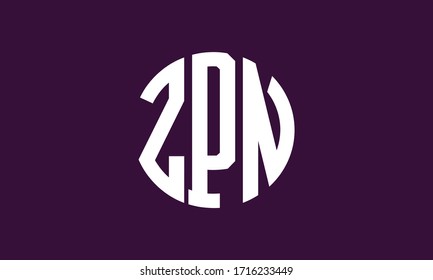 Plantilla de logotipo de marca de vectores de letra monograma abstracta ZPN