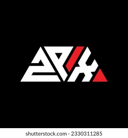 ZPX triangle letter logo design with triangle shape. ZPX triangle logo design monogram. ZPX triangle vector logo template with red color. ZPX triangular logo Simple, Elegant, and Luxurious design.