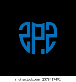 Diseño creativo del logo de la carta ZPZ. Diseño único ZPZ.
