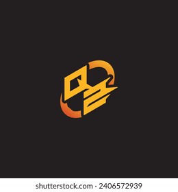 ZQ combination letter unique initials logo esport for gaming team, youtube, twitch