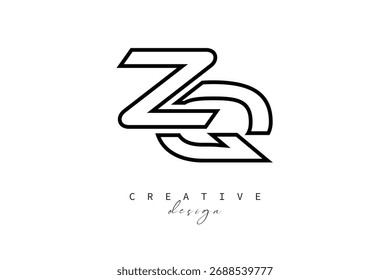 Diseño creativo del logotipo del monograma de ZQ-concepto creativo del diseño de la marca del stock