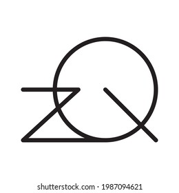 zq initial letter vector logo