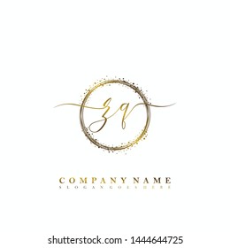 ZQ Initial luxury handwriting logo vector