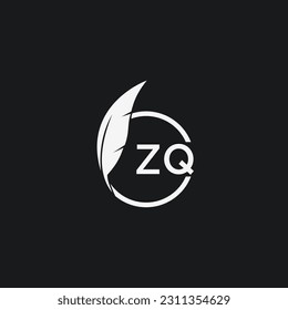 ZQ initials lawyer logo image logo vector